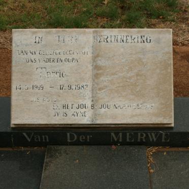 MERWE Tarria, van der 1919-1983