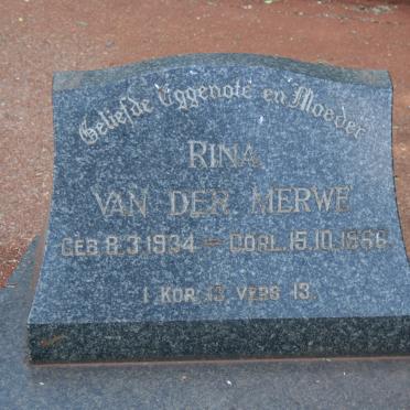 MERWE Rina, van der 1934-1966
