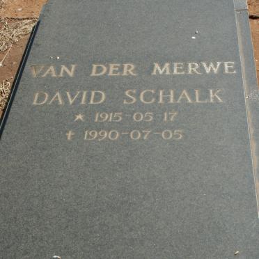 MERWE David Schalk, van der 1915-1990