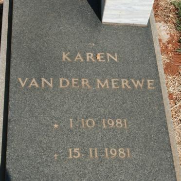 MERWE Karen, van der 1981-1981