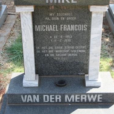 MERWE Michael Francois, van der 1953-1992