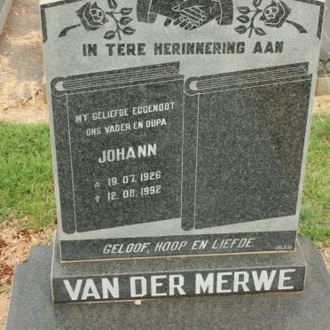 MERWE Johann, van der 1926-1992