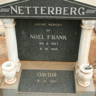 NETTERBERG Noel Frank 1927-1985 &amp; Davidii  1931-