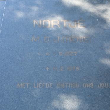 NORTJE M.D.J. 1927-1979