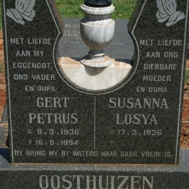 OOSTHUIZEN Gert Petrus 1936-1994 &amp; Susanna Losya 1936-