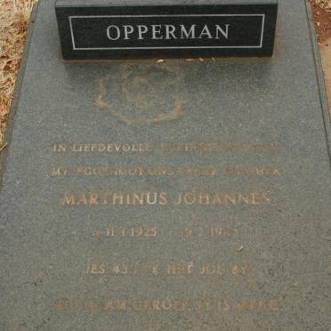 OPPERMAN Marthinus Johannes 1925-1985