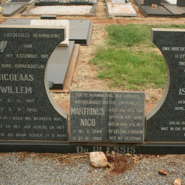 PLESSIS Nicolaas Willem, du 1917-1983 &amp; Maria Isabella 1912-1994 :: DU PLESSIS Marthinus Nico 1948-1984
