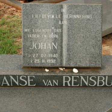 RENSBURG Johan, Janse van 1940-1992