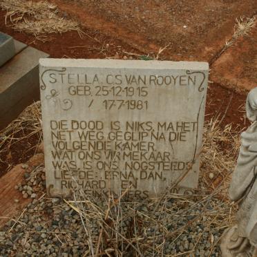 ROOYEN Stella C.S., van 1915-1981