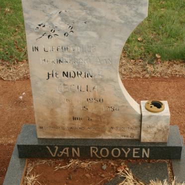 ROOYEN Hendrina Cecilia, van 1950-1984