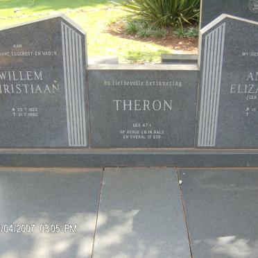THERON Willem Christiaan 1922-1980 &amp; Anna Elizabeth VOGEL 1924-