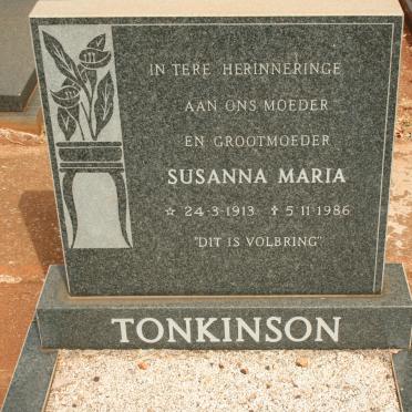 TONKINSON Susanna Maria 1913-1986
