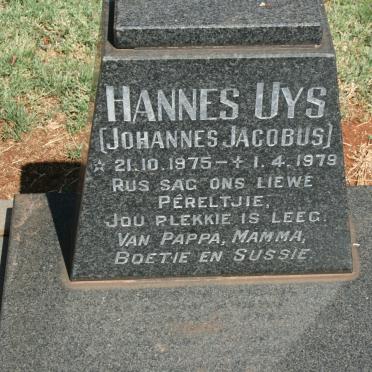 UYS Johannes Jacobus 1975-1979