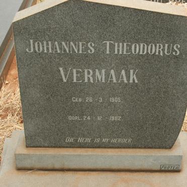 VERMAAK Johannes Theodorus 1905-1982