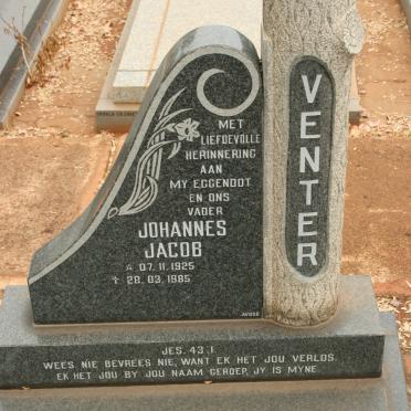 VENTER Johannes Jacob 1925-1985