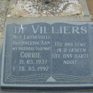 VILLIERS Corrie, de 1937-1992