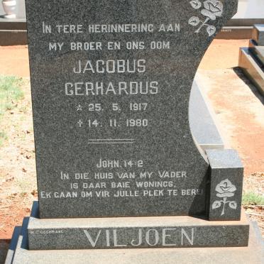 VILJOEN Jacobus Gerhardus 1917-1980