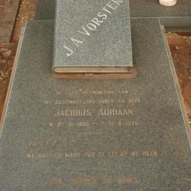 VORSTER Jacobus Adriaan 1909-1975 &amp; Ella Johanna 1907-19??