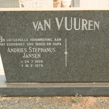 VUUREN Andries Stephanus Jansen, van 1909-1979