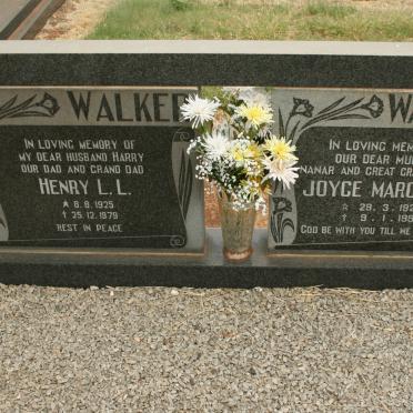 WALKER Henry L.L. 1925-1979 &amp; Joyce Margaret 1928-1998