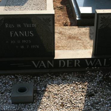 WALT Fanus, van der 1925-1976