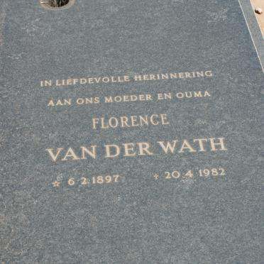 WATH Florence, van der 1897-1982