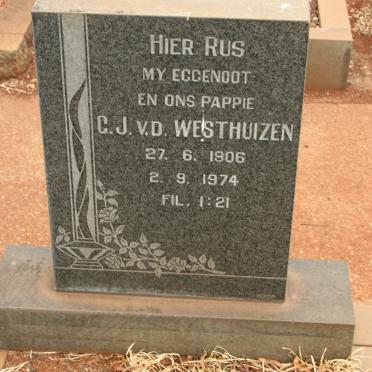 WESTHUIZEN G.J., v.d. 1906-1974