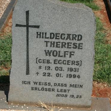 WOLFF Hildegard Therese nee EGGERS 1931-1994