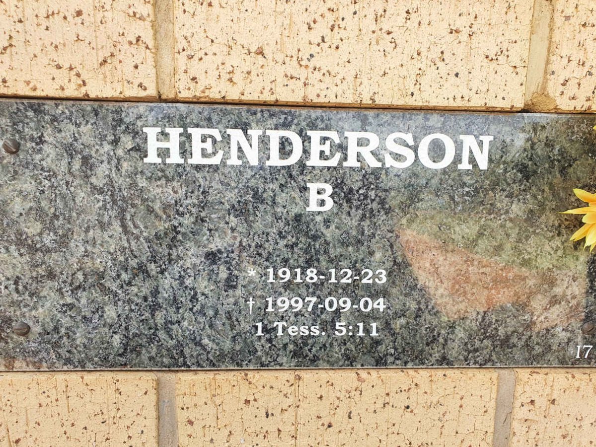 HENDERSON B. 1918-1997