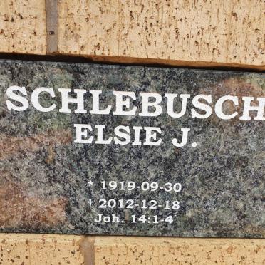SCHLEBUSCH Elsie J. 1919-2012