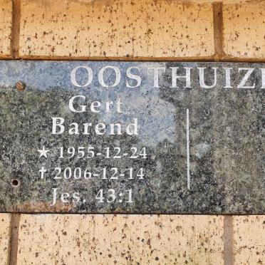 OOSTHUIZEN Gert Barend 1955-2006