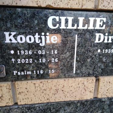CILLIE Kootjie 1936-2022 &amp; Dirkie 1939-