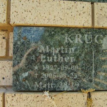 KRUGER Martin Luther 1927-2006