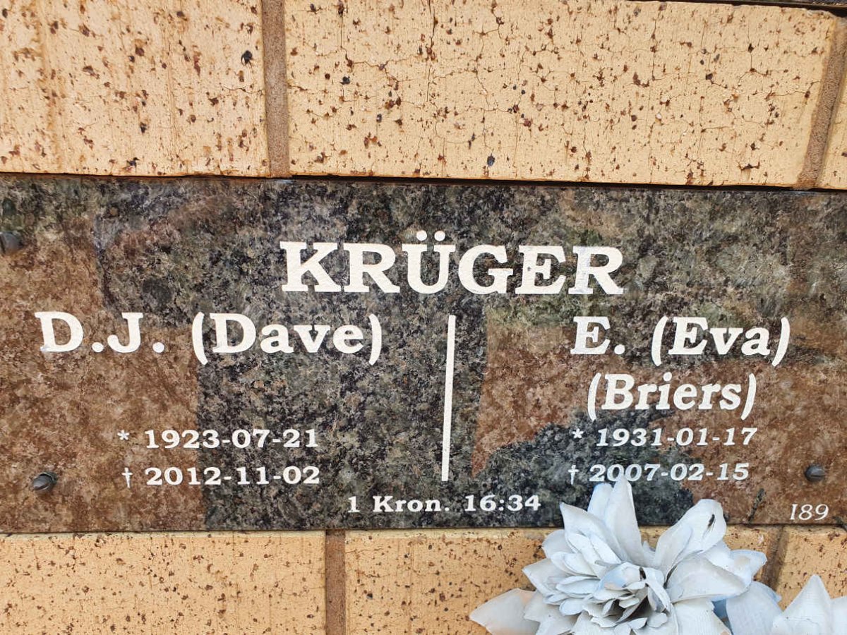 KRUGER D.J. 1923-2012 &amp; E. BRIERS 1931-2007