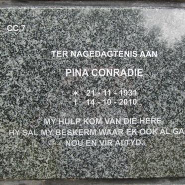 CONRADIE Pina 1931-2010