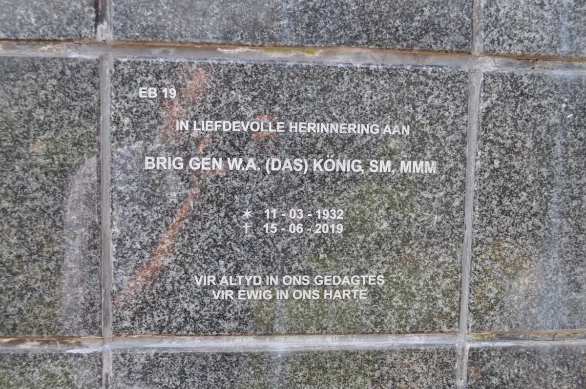 KONIG W.A. 1932-2019