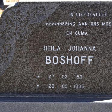 BOSHOFF Heila Johanna 1931-1995