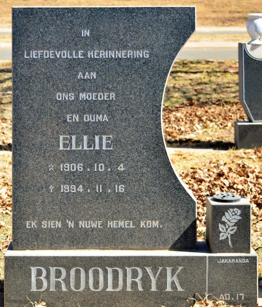 BROODRYK Ellie 1906-1994