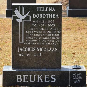 BEUKES Jacobus Nicolaas 1924- &amp; Dorothea 1925-2003