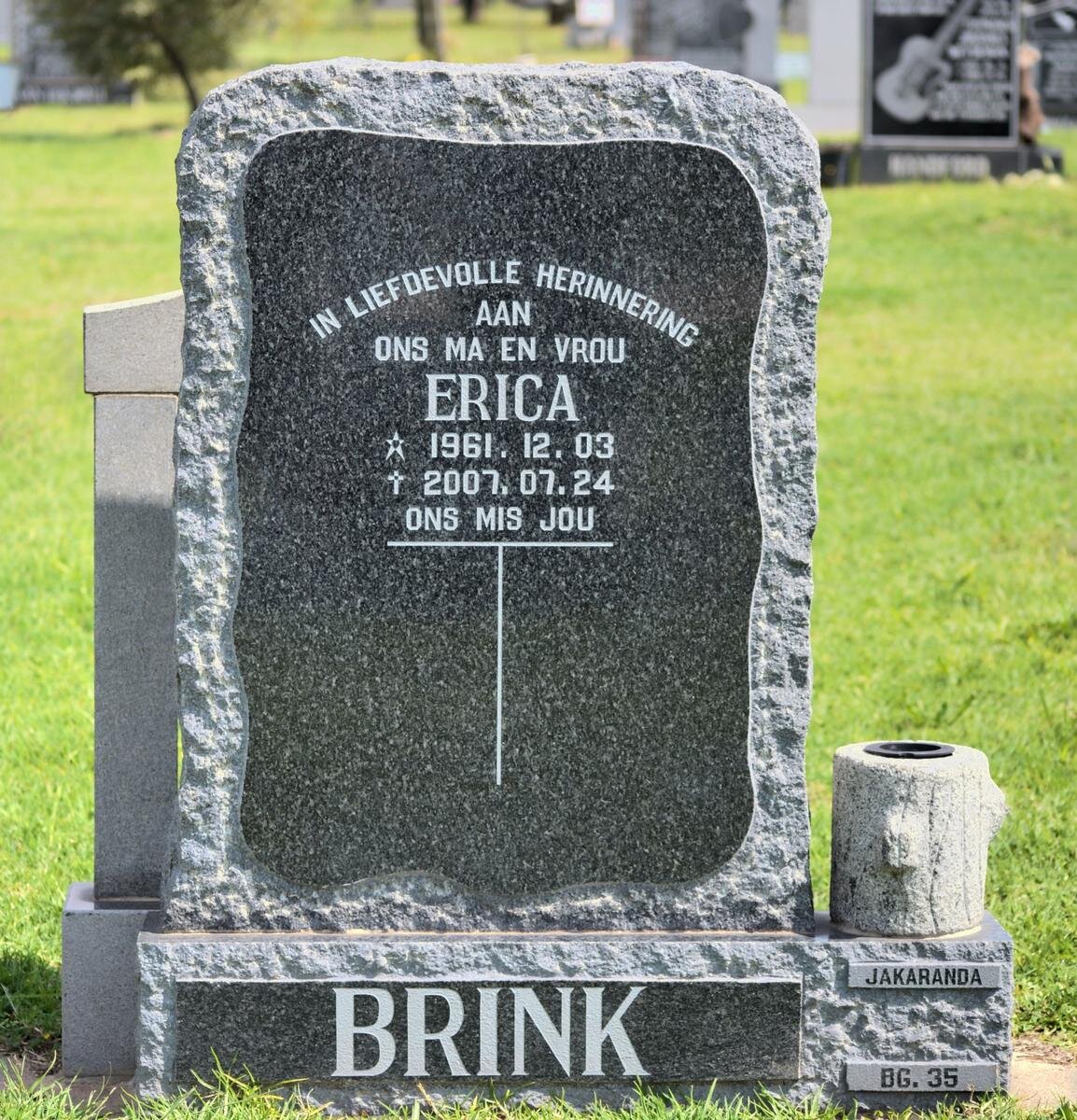 BRINK Erica 1961-2007