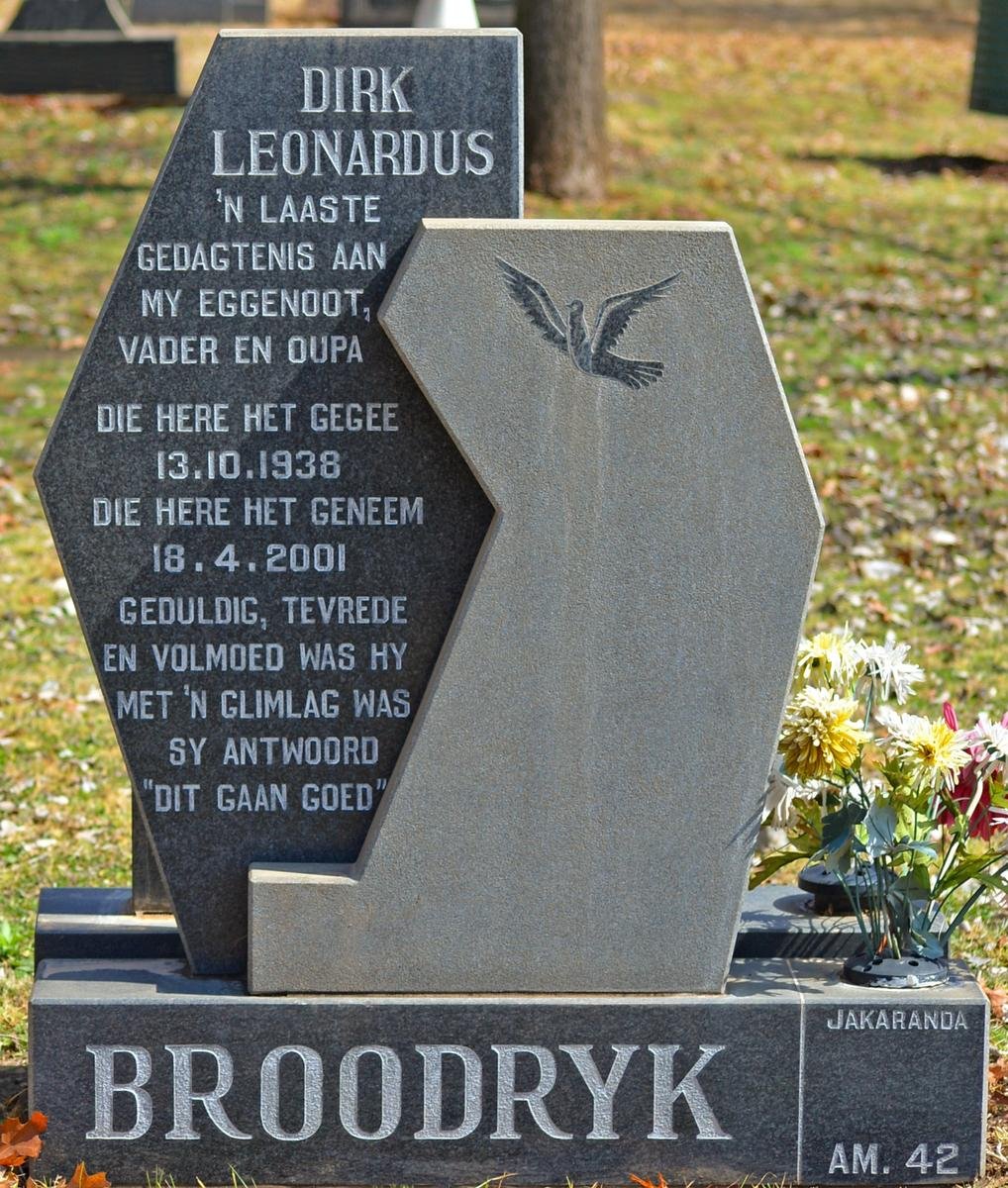 BROODRYK Dirk Leonardus 1938-2001