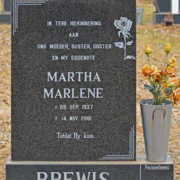 BREWIS Martha Marlene 1937-2001