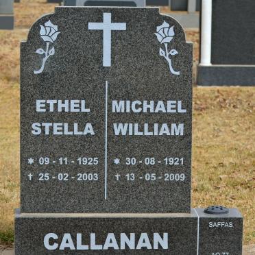 CALLANAN Michael William 1921-2009 &amp; Ethel Stella 1925-2003