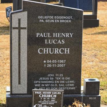 CHURCH Paul Henry Lucas 1967-2007