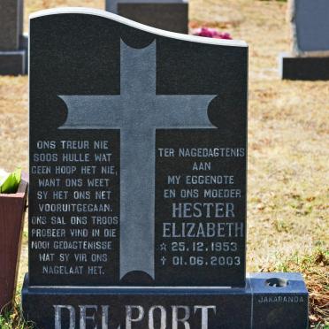 DELPORT Hester Elizabeth 1953-2003