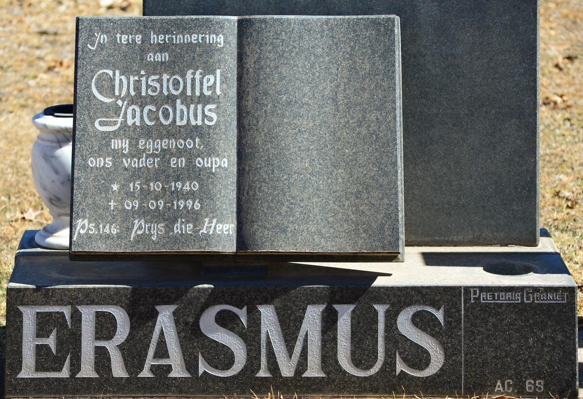 ERASMUS Christoffel Jacobus 1940-1996