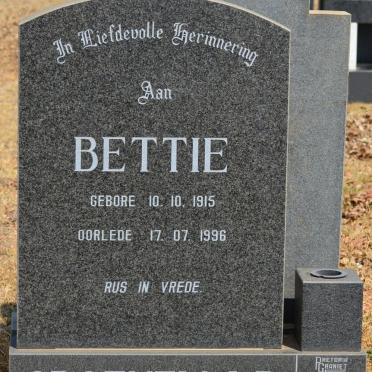 GROENEWALD Bettie 1915-1996