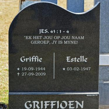GRIFFIOEN Griffie 1944-2009 &amp; Estelle 1947-