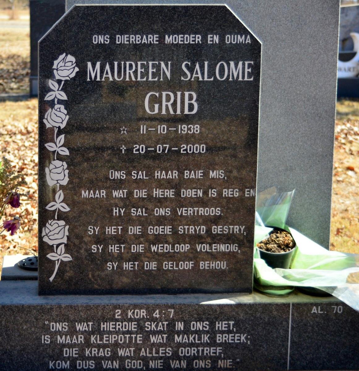 GRIB Maureen Salome 1938-2000