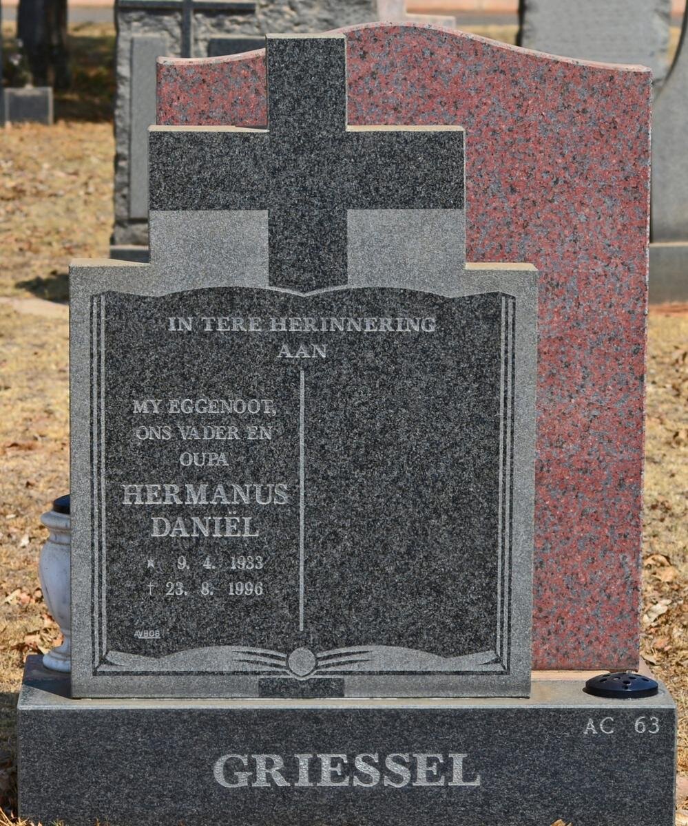 GRIESSEL Hermanus Daniël 1933-1996